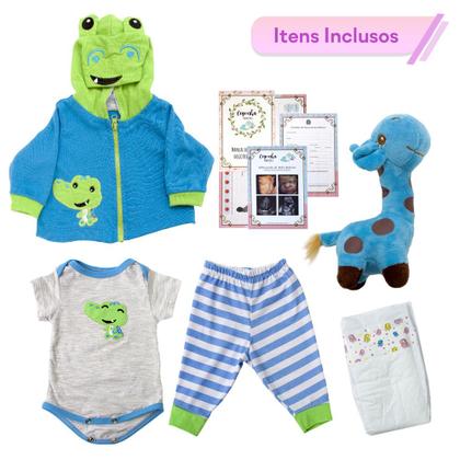 Imagem de Bebe Reborn Menino Girafinha Realista 46cm Com Acessórios