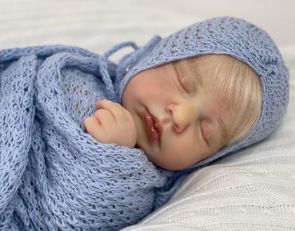 Imagem de Bebê Reborn Menino Realista Kit Lou Lou Lançamento Corpo Inteiro Vinil Silicone Toma Banho 48cm Enxoval Completo