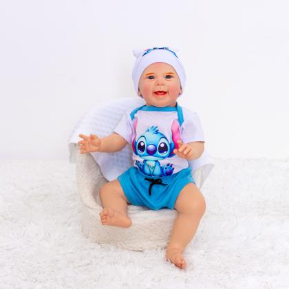 Imagem de Bebê Reborn Menino Realista Original Articulado Corpo de Silicone Com Bolsa Maternidade