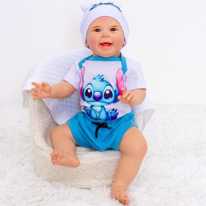 Imagem de Bebê Reborn Menino Realista Original Articulado Corpo de Silicone Com Bolsa Maternidade