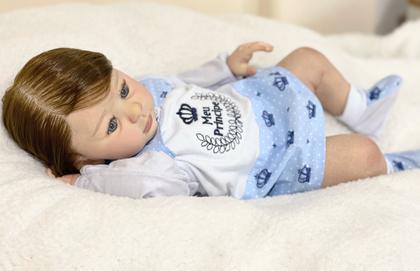 Imagem de Bebe Reborn Menino Silicone Toma Banho Realista