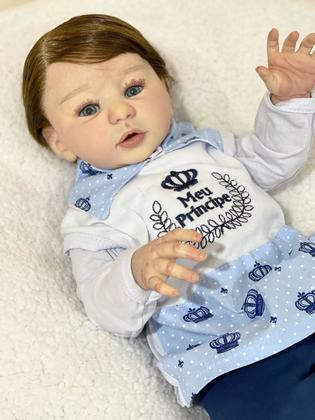 Imagem de Bebe Reborn Menino Silicone Toma Banho Realista
