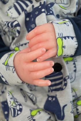 Imagem de Bebê reborn realista artesanal menino loiro corpo de tecido