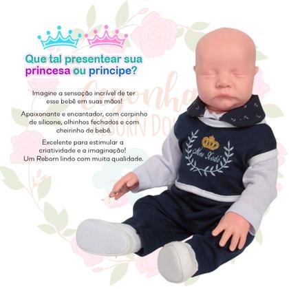 Imagem de Bebê Reborn Realista Azul com Bolsa Acessórios e Fraldas