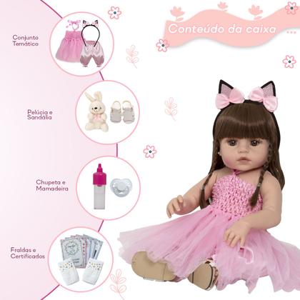Imagem de Bebe Reborn Realista Bailarina Que Fala 30 frases Chora Envio Imediato