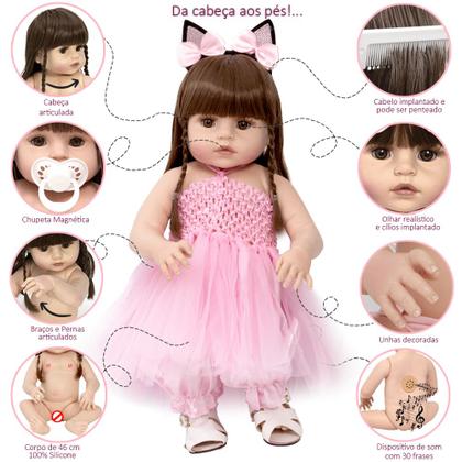Imagem de Bebe Reborn Realista Bailarina Que Fala 30 frases Chora Envio Imediato