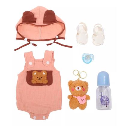Imagem de Bebê Reborn Realista Brastoy Boneca de Silicone Kit Conjunto de Roupa Chupeta Mamadeira e Pelúcia Original Completo