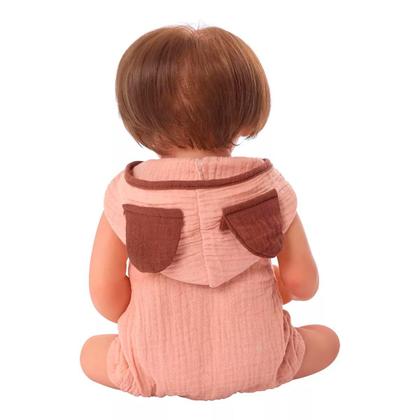 Imagem de Bebê Reborn Realista Brastoy Boneca de Silicone Kit Conjunto de Roupa Chupeta Mamadeira e Pelúcia Original Completo