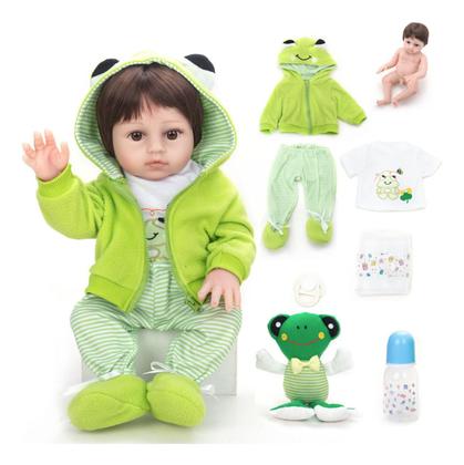 Imagem de Bebê Reborn Realista Brastoy Boneca ou Boneco Silicone Kit Conjunto de Roupa Chupeta Mamadeira e Pelúcia Original Completo