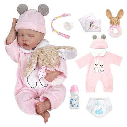 Imagem de Bebê Reborn Realista Brastoy Boneca ou Boneco Silicone Kit Conjunto de Roupa Chupeta Mamadeira e Pelúcia Original Completo