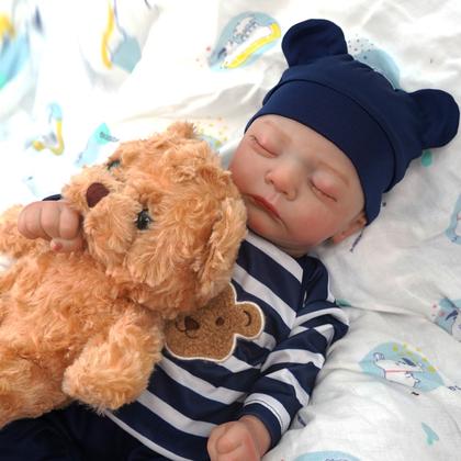 Imagem de Bebê Reborn Realista Brastoy Boneca ou Boneco Silicone Kit Conjunto de Roupa Chupeta Mamadeira e Pelúcia Original Completo