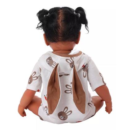 Imagem de Bebê Reborn Realista Brastoy Boneca ou Boneco Silicone Kit Conjunto de Roupa Chupeta Mamadeira e Pelúcia Original Completo