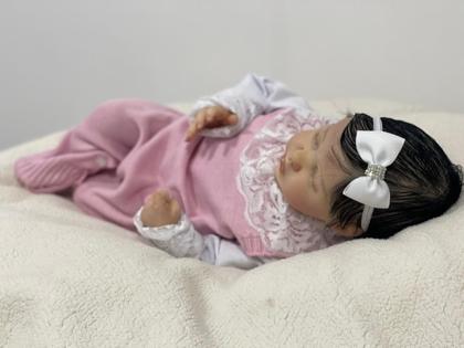 Imagem de Bebê reborn realista menina premium bate coração