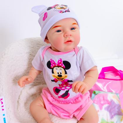 Imagem de Bebe Reborn Realista Menina Silicone Pode Dar Banho Envio Imediato