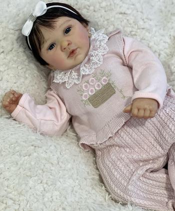 Imagem de Bebê reborn realista piper menina premium