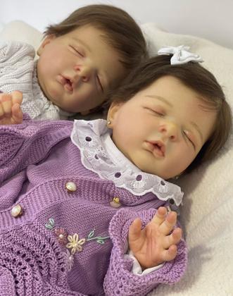 Imagem de Bebê Reborn Realista Recém Nascido Premium Gêmeos Premium