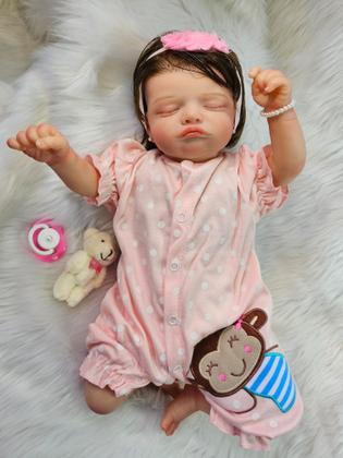 Imagem de Bebê Reborn Realista Rosalie Tecido