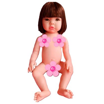 Imagem de Bebê Reborn Silicone 100% Menina Enxoval Com Bolsa 27 Itens