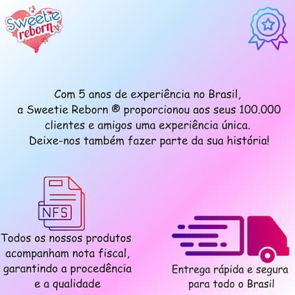 Imagem de Bebê Sweetie Reborn Jardineira Jeans Flores Premium 55cm