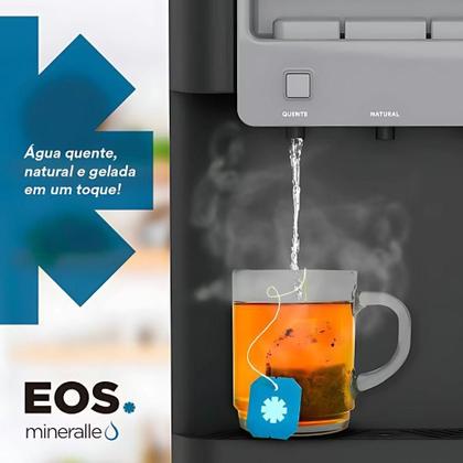 Imagem de Bebedouro Agua Quente Natural E Gelada Eletrônico Preto Galão Mineralle EBE06QP 220V