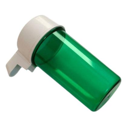 Imagem de Bebedouro Animalplast Médio 200ml - Malha Fina - Verde Com Base Branca