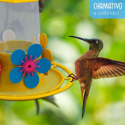 Imagem de Bebedouro Beija-Flor Luxo com Poleiro 250mL Cores Sortidas