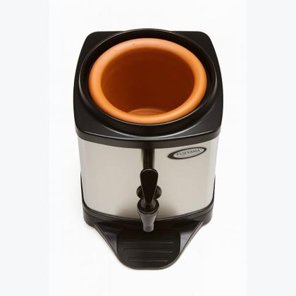 Imagem de Bebedouro de Água com Filtro em Inox com Base De Barro e Suporte Preto INMETRO armazenamento 6L