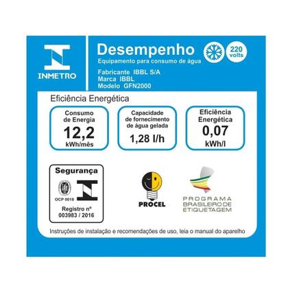 Imagem de Bebedouro de Água de Coluna IBBL GFN 2000 Com Compressor