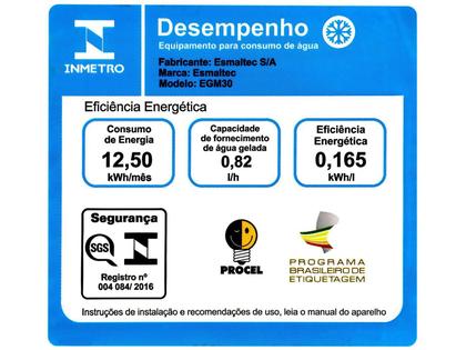 Imagem de Bebedouro de Água Esmaltec de Mesa Refrigerado por Compressor Gelágua EGM30 Branco