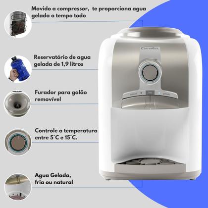 Imagem de Bebedouro De Água Gelada Com Compressor De Mesa Gela Muito 110v 220v