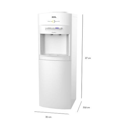 Imagem de Bebedouro de Coluna para Garrafão Compacto EOS Mineralle Compressor Branco EBC05BC 220V