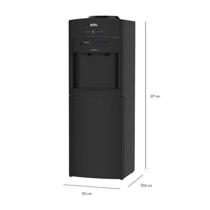 Imagem de Bebedouro de Coluna para Garrafão Compacto EOS Mineralle Compressor Preto EBC05PC 110V
