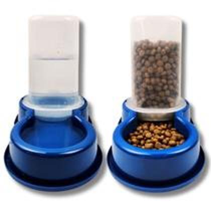 Imagem de bebedouro e comedouro automático  para pet cães cachorro gato 1,5l flex multiuso - Cores Sortidas