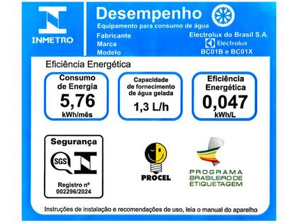 Imagem de Bebedouro Electrolux Água Gelada, Fria e Natural com Compressor Branco (BC01B)