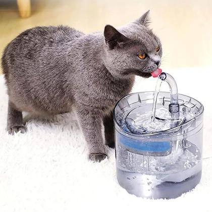 Imagem de Bebedouro Fonte Agua Gato Pet Cachorro Cao 2 Litros Filtro Bomba Automatico Silencioso Hidrataçao Petshop