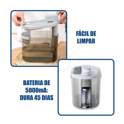 Bebedouro Fonte de Água Elevado Automático Com Filtro Para Pet Cachorro Gato Sem Fio - 0 Imagem de Bebedouro Fonte de Água Elevado Automático Com Filtro Para Pet Cachorro Gato Sem Fio