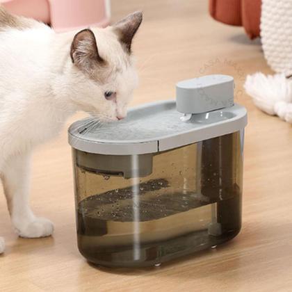 Bebedouro Fonte de Água Elevado Automático Com Filtro Para Pet Cachorro Gato Sem Fio - 0 Imagem de Bebedouro Fonte de Água Elevado Automático Com Filtro Para Pet Cachorro Gato Sem Fio