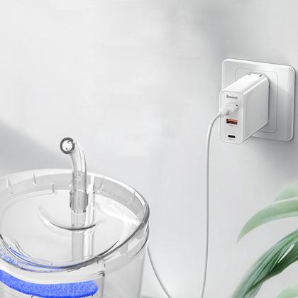 Imagem de Bebedouro Fonte de Agua Gato Cao Cachorro Pet 2 Litros Animal de Estimaçao Filtro USB Agua Fresca Automatico Silencioso