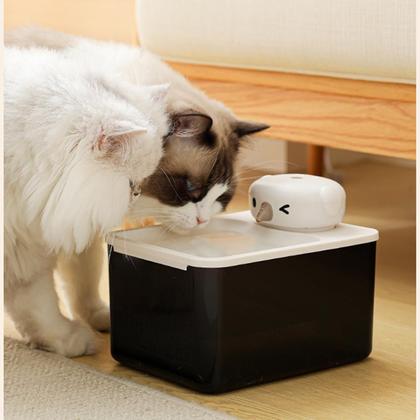 Imagem de Bebedouro Fonte de Agua Gato Cao Pet Cachorro Felino Animal de Estimaçao 2 Modos Sensor Presença Luz UV Silencioso USB Bateria Recarregavel Automatico