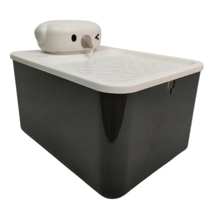 Imagem de Bebedouro Fonte de Agua Gato Cao Pet Cachorro Felino Animal de Estimaçao 2 Modos Sensor Presença Luz UV Silencioso USB Bateria Recarregavel Automatico