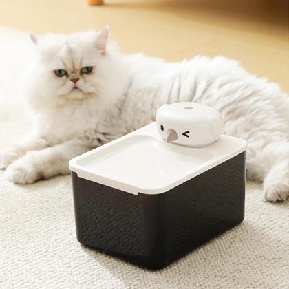 Imagem de Bebedouro Fonte de Agua Gato Cao Pet Cachorro Felino Animal de Estimaçao 2 Modos Sensor Presença Luz UV Silencioso USB Bateria Recarregavel Automatico