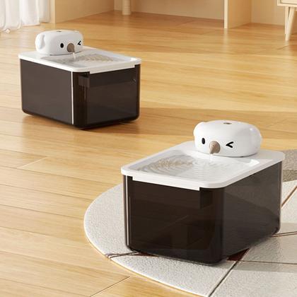 Imagem de Bebedouro Fonte de Agua Gato Cao Pet Cachorro Felino Animal de Estimaçao 2 Modos Sensor Presença Luz UV Silencioso USB Bateria Recarregavel Automatico