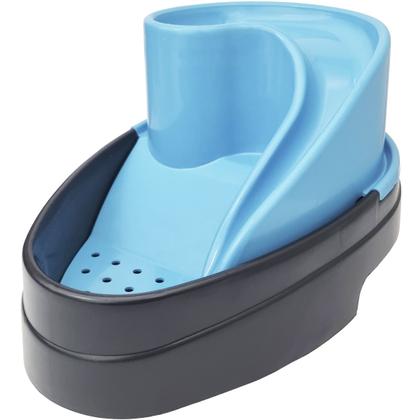 Imagem de Bebedouro Fonte Gato Cachorro 3L Filtro Carvão Ativado Tobo Raia Mec Pet Bivolt Black/Azul