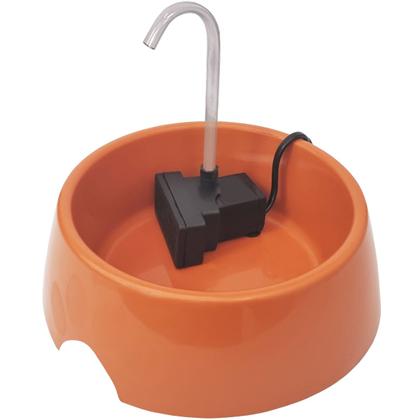 Imagem de Bebedouro Fonte Gatos Cachorros Cães 1 Litro Filtro Carvão Ativado Little Mec Pet Bivolt Laranja