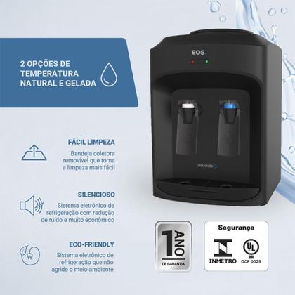Imagem de Bebedouro Galão Eos Mineralle Eletrônico EBE01P Preto 220V