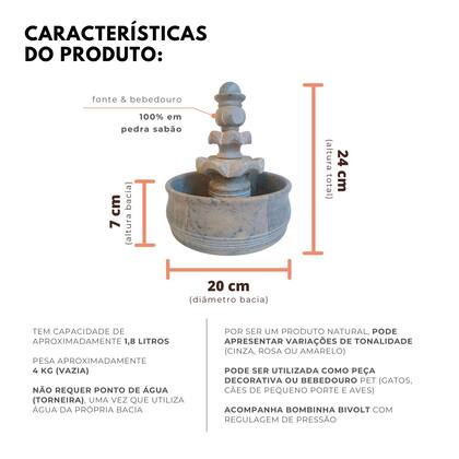 Imagem de Bebedouro Gato Fonte Bolinha Cascata Chafariz Artesanal