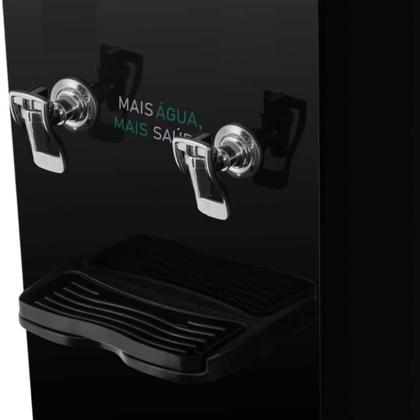 Imagem de Bebedouro Industrial Coluna Frisbel 25 Litros 1 Torneira Gelada e 1 Natural Black - 110V