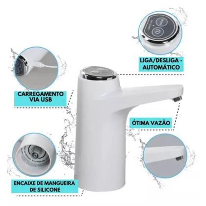 Imagem de Bebedouro Moderno com Bomba Elétrica para Galões de Água Mineral de 5 a 20 Litros