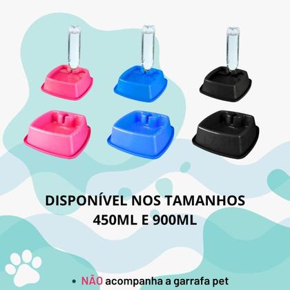 Imagem de Bebedouro Para Caes Automatico Garrafa Pet Cachorro Gato 450ml e 900ml