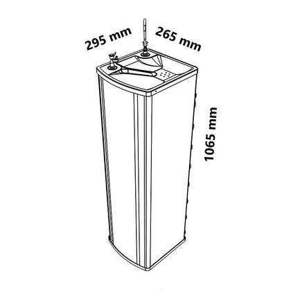 Imagem de Bebedouro Purificador Coluna Pressão Industrial Inox com Filtro Libell Press Baby